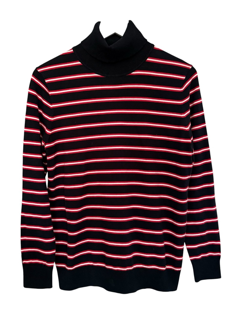Vintage 90s Tommy Hilfiger Striped Turtleneck Long Sleeve Sweater Women’s Large